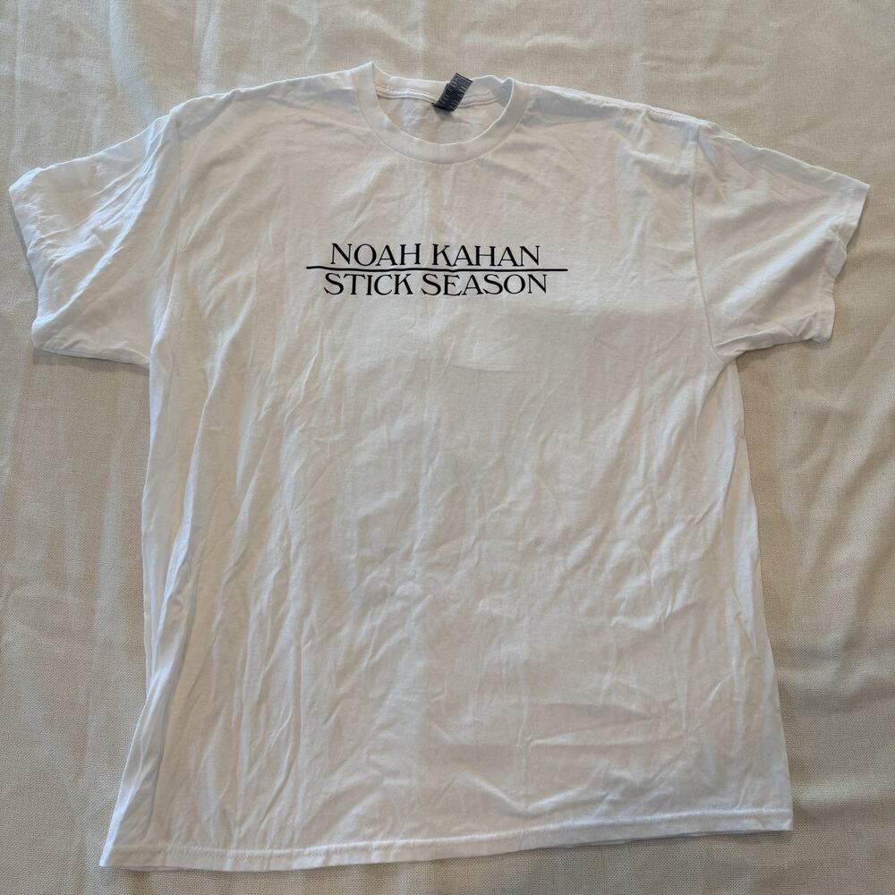 Noah Kahan Stick Season T Shirt Mens XL White Concert Music Graphic Tee Gildan